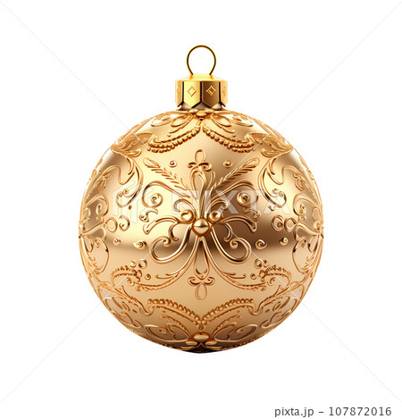 Golden Christmas Ball Realistic 3D Style 107872016
