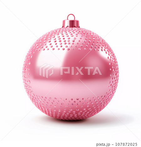 Pink Christmas Ball Realistic 3D Style Pink Christmas Ball Realistic 3D Style 107872025