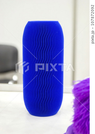 Abstract model printed on 3D printer. 3D printer created object from molten plastic. Modern three-dimensional printing technologies. 3D printer and 3D printing. Innovation additive robotic technology 107872092