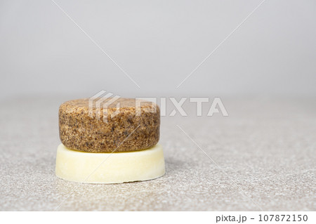 Solid shampoo and conditioner for hair. Natural eco-friendly organic cosmetics Solid shampoo and conditioner for hair. Natural eco-friendly organic cosmetics 107872150