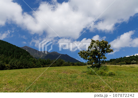久住高原展望台から見る久住山、大船山（大分県竹田市） 107872242