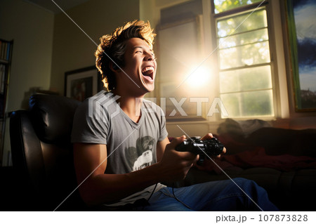Sunlit Sanctuary of a Young Adult Gamer Sunlit Sanctuary of a Young Adult Gamer 107873828