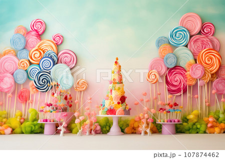 Sweet Fantasy: Lollipop Trees and Gumdrops Galore 107874462
