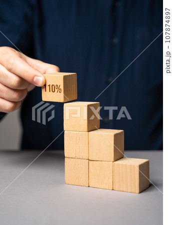 Achieve 110% percent efficiency. Performance is beyond excellent. Enormous success, surplus and excess power. Good performance. New work strategy. Improved technology. Above the norm. Achieve 110% percent efficiency. Performance is beyond excellent. Enormous success, surplus and excess power. Good performance. New work strategy. Improved technology. Above the norm. 107874897