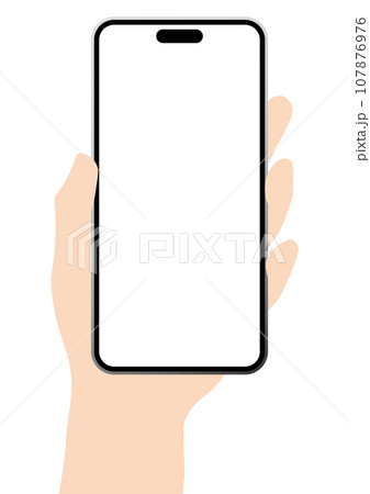 スマホを持つ左手のベクターイラスト スマホを持つ左手のベクターイラスト 107876976