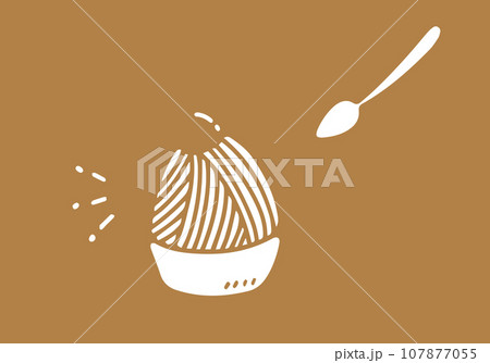 切絵風のモンブランのイラスト 107877055