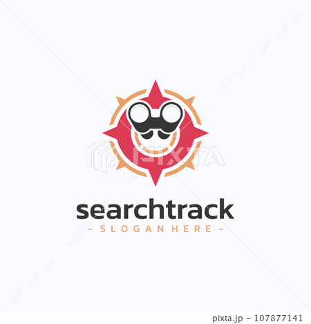 Search track logo design vector. Adventure path guide symbol template. Search track logo design vector. Adventure path guide symbol template. 107877141