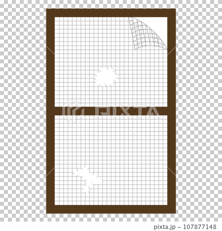 破れた網戸のイラスト 107877148