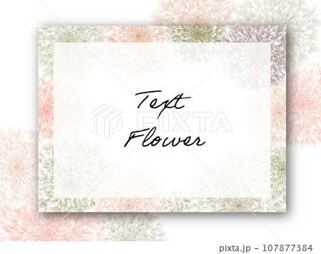 芍薬花束背景フレーム素材ナチュラル 107877384