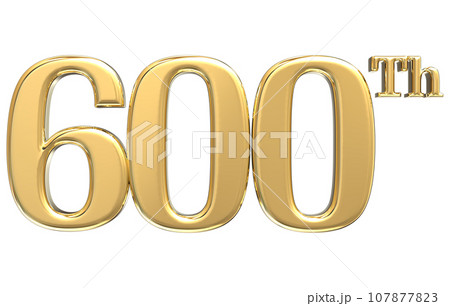 number anniversary gold 3d render 107877823