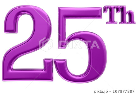 number anniversary gold 3d render 107877887