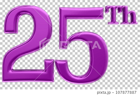 number anniversary gold 3d render 107877887