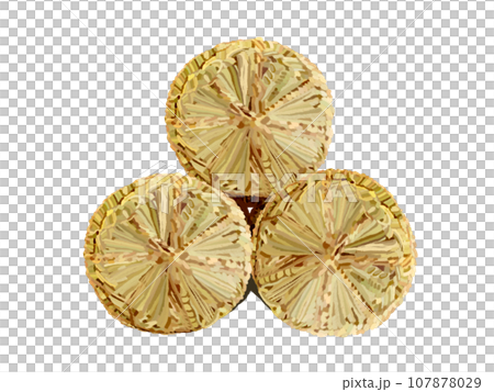 米俵三俵（正面）古俵のイラスト素材 [107878029] - PIXTA