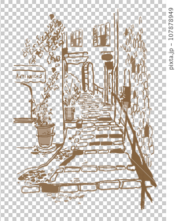 european cityscape sketch 107878949