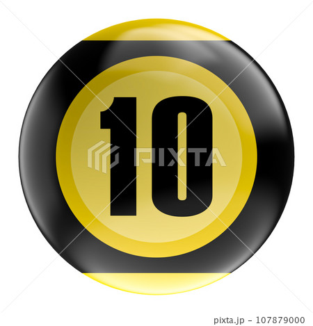 golden number sign made of inflatable balloon on white 107879000