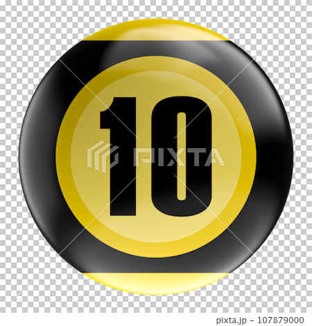 golden number sign made of inflatable balloon on white 107879000