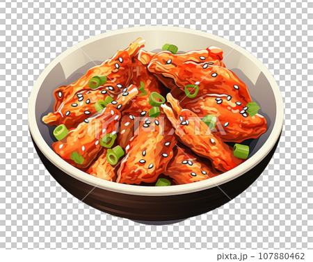 fried noodles with shrimps 107880462