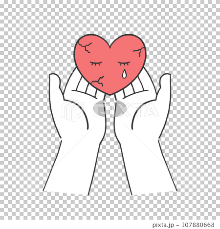Illustration material that gently embraces a heart full of scars Illustration material that gently embraces a heart full of scars 107880668