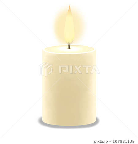 リアルなキャンドルのイラスト リアルなキャンドルのイラスト 107881138