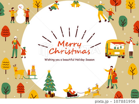 クリスマスを楽しむ人達 107881956