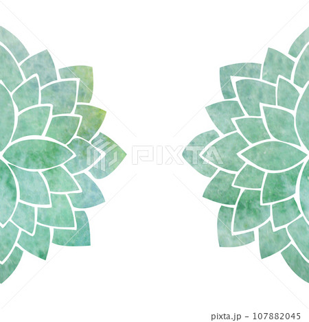 Silhouettes of turquoise flowers 107882045