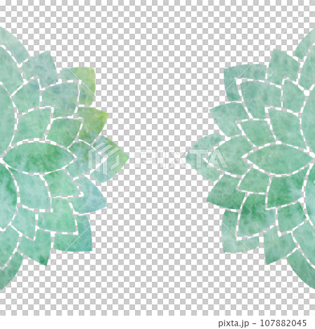 Silhouettes of turquoise flowers 107882045