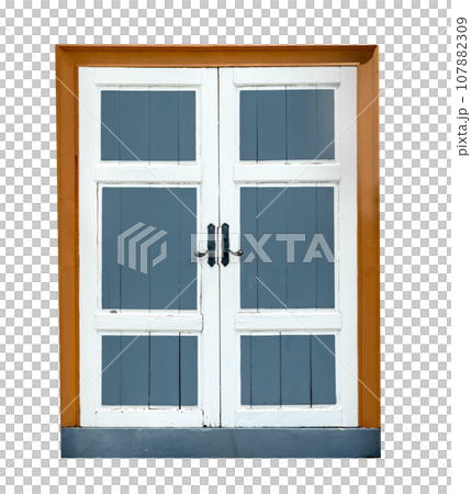 wooden door isolated wooden door isolated 107882309