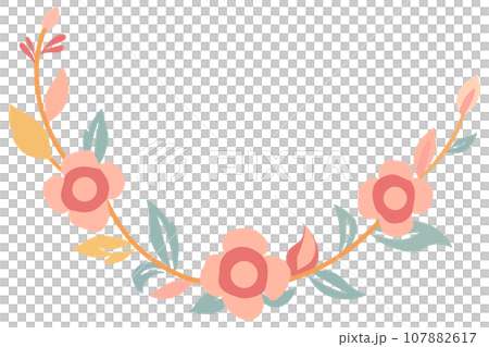 Floral frame isolated on transparent background. 107882617