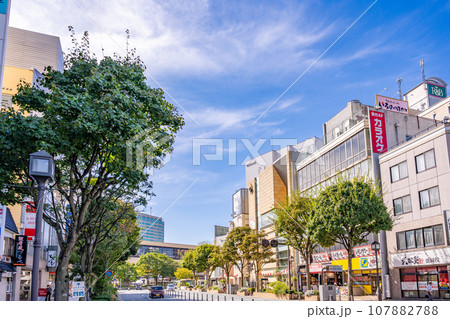 盛岡市中心部　街並み　けや木並木　飲食街 107882788