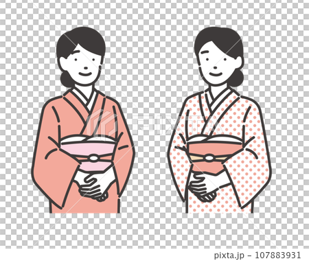 微笑站著的女房東的向量圖素材 / Nakai / Hospitality 107883931