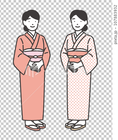 微笑站著的女房東的向量圖素材 / Nakai / Hospitality 107883932