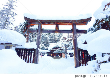 初詣　日本の神社　松が岬公園 107884013