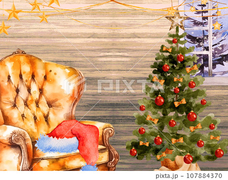 クリスマスのイメージ背景2-1~バリエーションございます~　長方形 107884370