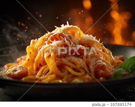 Very delicious and appetizing looking noodles with blurred background Very delicious and appetizing looking noodles with blurred background 107885174