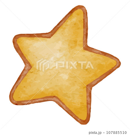 An illustration of Christmas cookies in a watercolor style. 107885510