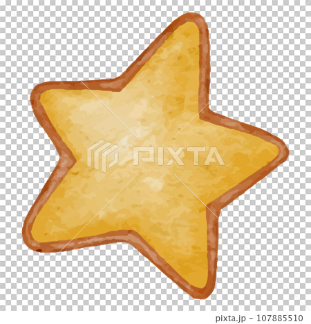 An illustration of Christmas cookies in a watercolor style. 107885510