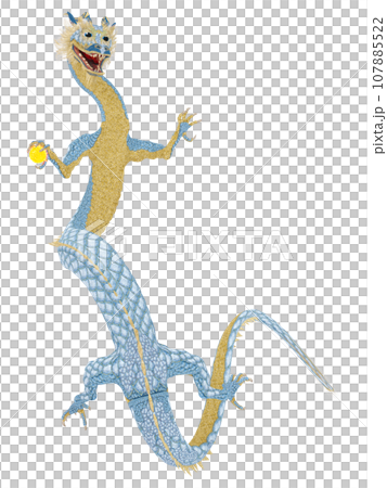 Realistic dragon illustration 107885522