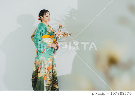 振袖の女性 振袖の女性 107885579
