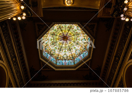 Teatro Colon, Colon Theater, one of the world's best opera houses, the cultural icon of Buenos Aires, Argentina Teatro Colon, Colon Theater, one of the world's best opera houses, the cultural icon of Buenos Aires, Argentina 107885786
