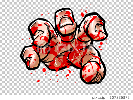 掴みかかる手の劇画漫画風イラスト 掴みかかる手の劇画漫画風イラスト 107886872