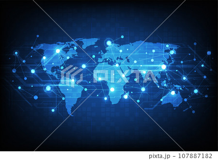 Global network connection. World map point and line composition concept of global business. Vector Illustration Global network connection. World map point and line composition concept of global business. Vector Illustration 107887182