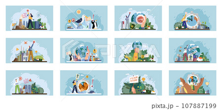 Climate change. Save the planet. Vector illustration Taking steps to change climate patterns is essential for sustainable future Embracing sustainability is our responsibility for environmental 107887199