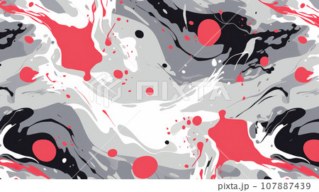 Abstract red and black splash wallpaper pattern Abstract red and black splash wallpaper pattern 107887439