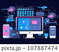 Cute design mobile connectivity 107887474
