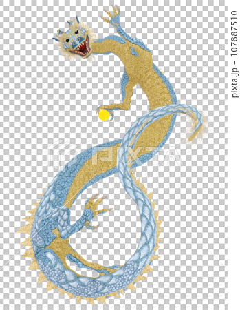 Realistic dragon illustration 107887510