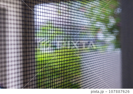 mosquito net wire screen on house window protection against insect 107887626