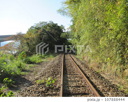 令和2年7月豪雨で大きな被害を受けた「くま川鉄道」の線路の風景 107888444