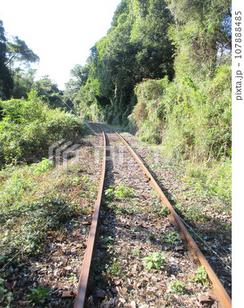 令和2年7月豪雨で大きな被害を受けた「くま川鉄道」の線路の風景 令和2年7月豪雨で大きな被害を受けた「くま川鉄道」の線路の風景 107888485