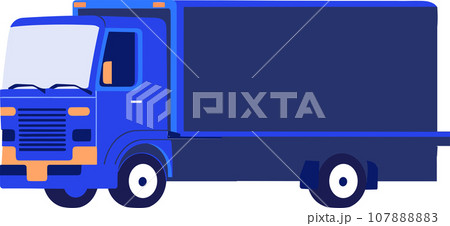 Hand Drawn Trucks for delivery worker in flat style Hand Drawn Trucks for delivery worker in flat style 107888883