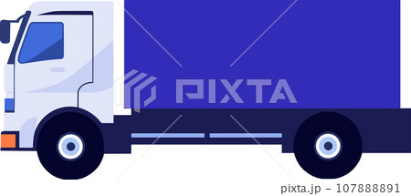 Hand Drawn Trucks for delivery worker in flat style Hand Drawn Trucks for delivery worker in flat style 107888891